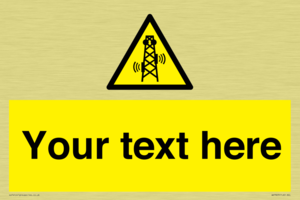 Custom warning RF radiation transmitter